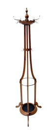 Arts & Crafts Coat Stand or Porte Manteau with Rotating Top, 1900s